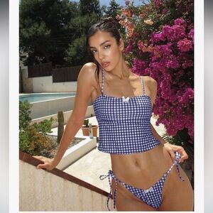 Chic Blue gingham Bikini Set